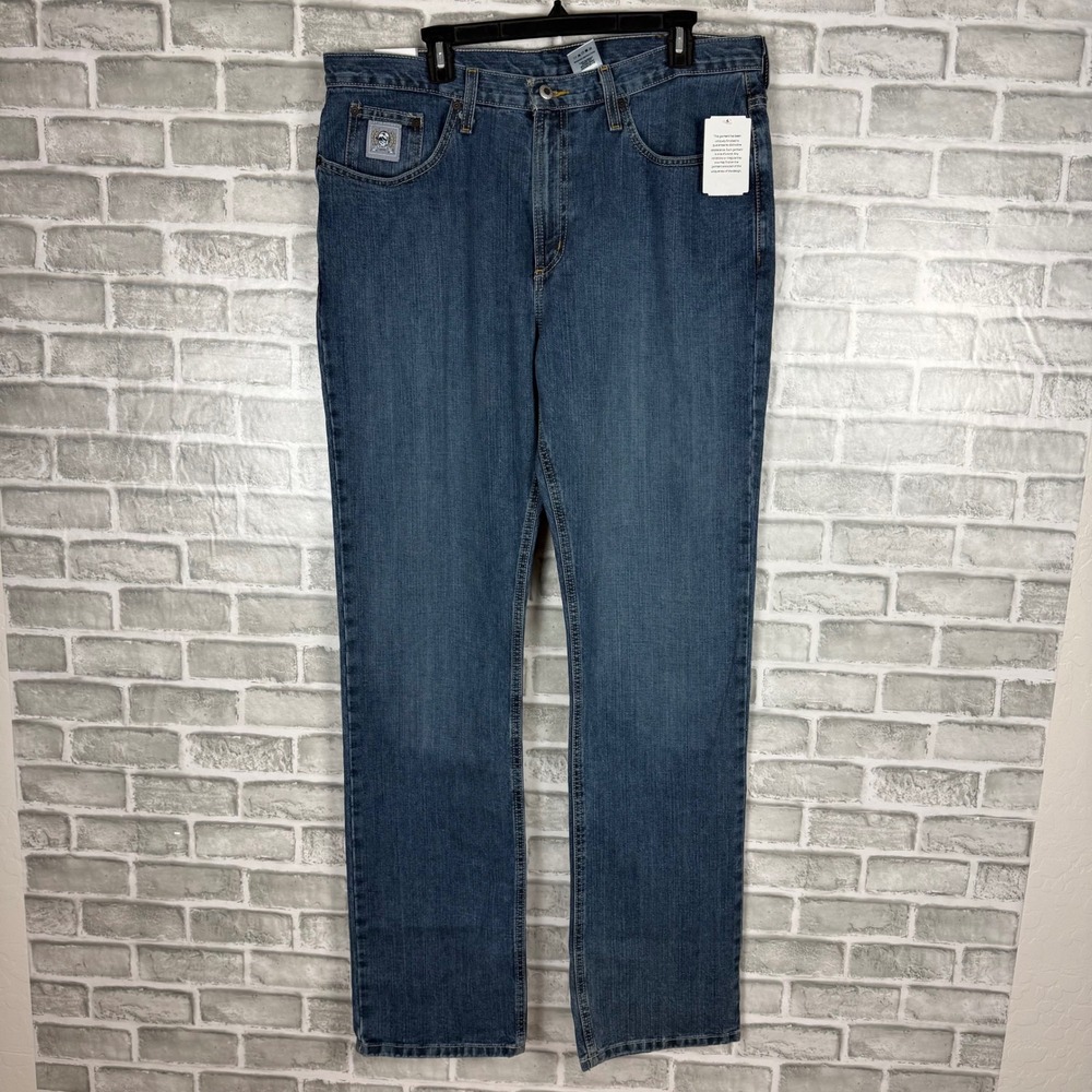 Cinch Silver Label Slim Fit Mid Rise Straight Leg Jeans 36 x36 MB98034001 Indigo